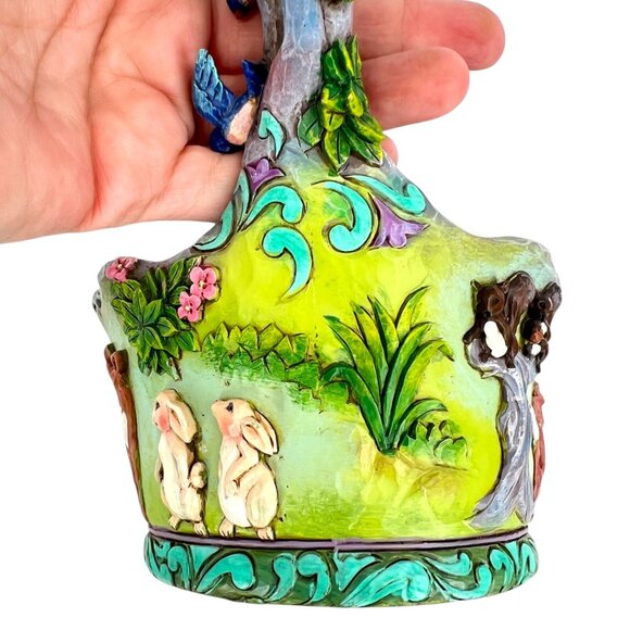 Jim Shore Heartwood Creek Signs Of Springtime Basket - Picture 9 of 14